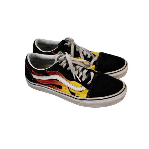 Unisex Vans Old Skool Flame Skater Shoes W-8 M-6.5 - Picture 3 of 8